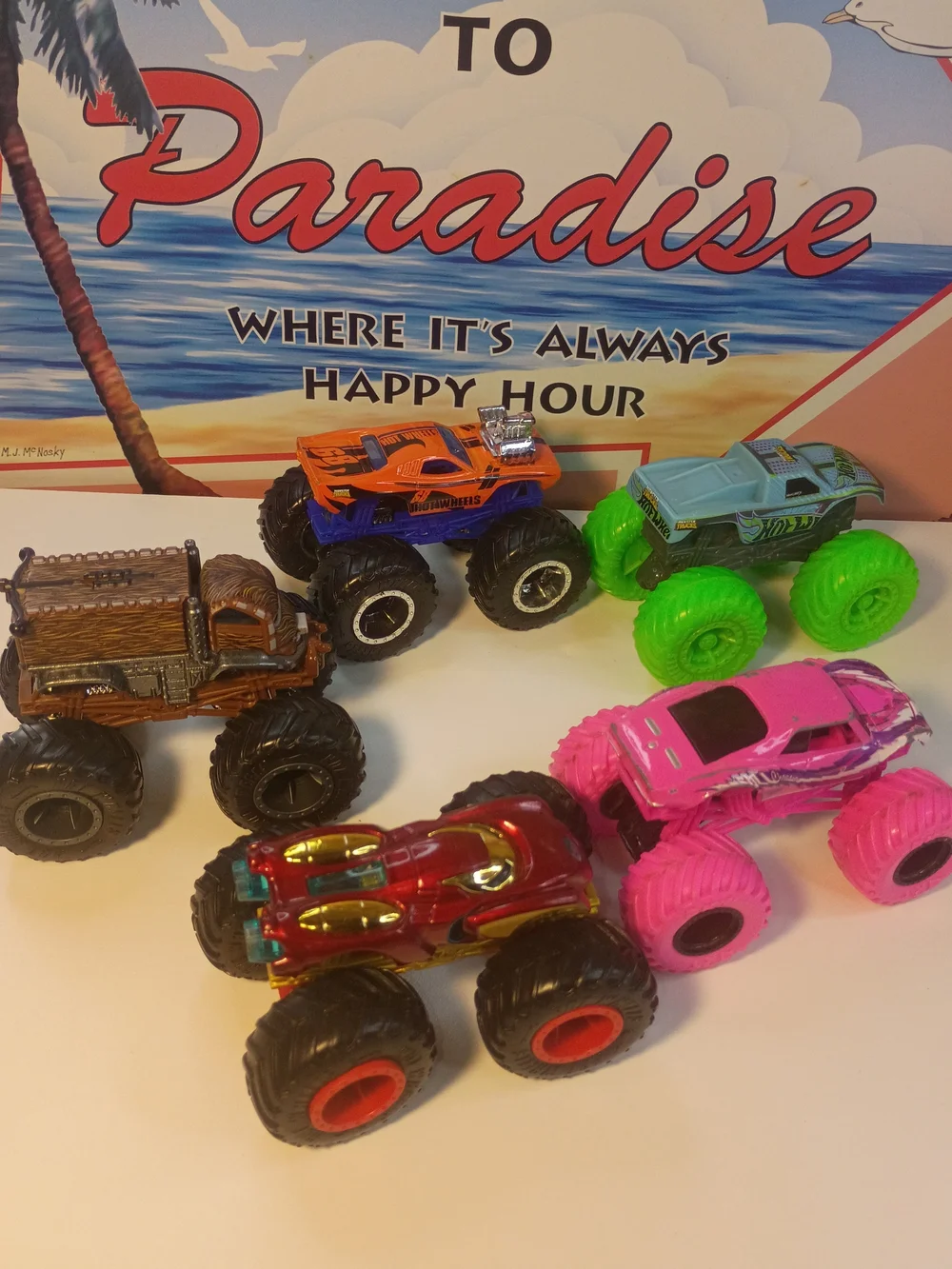 Lot Of 5 Hot Wheels Monster Jam Trucks 1/64 Scale Loose